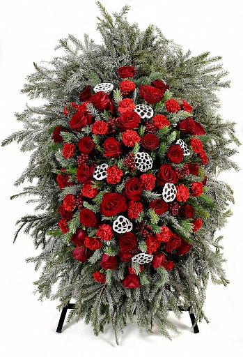 Венки из живых цветов